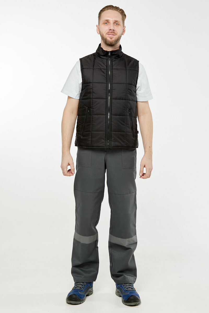 Миниатюра детальной Жилет «Офис» утепленный (черный) унисекс 27