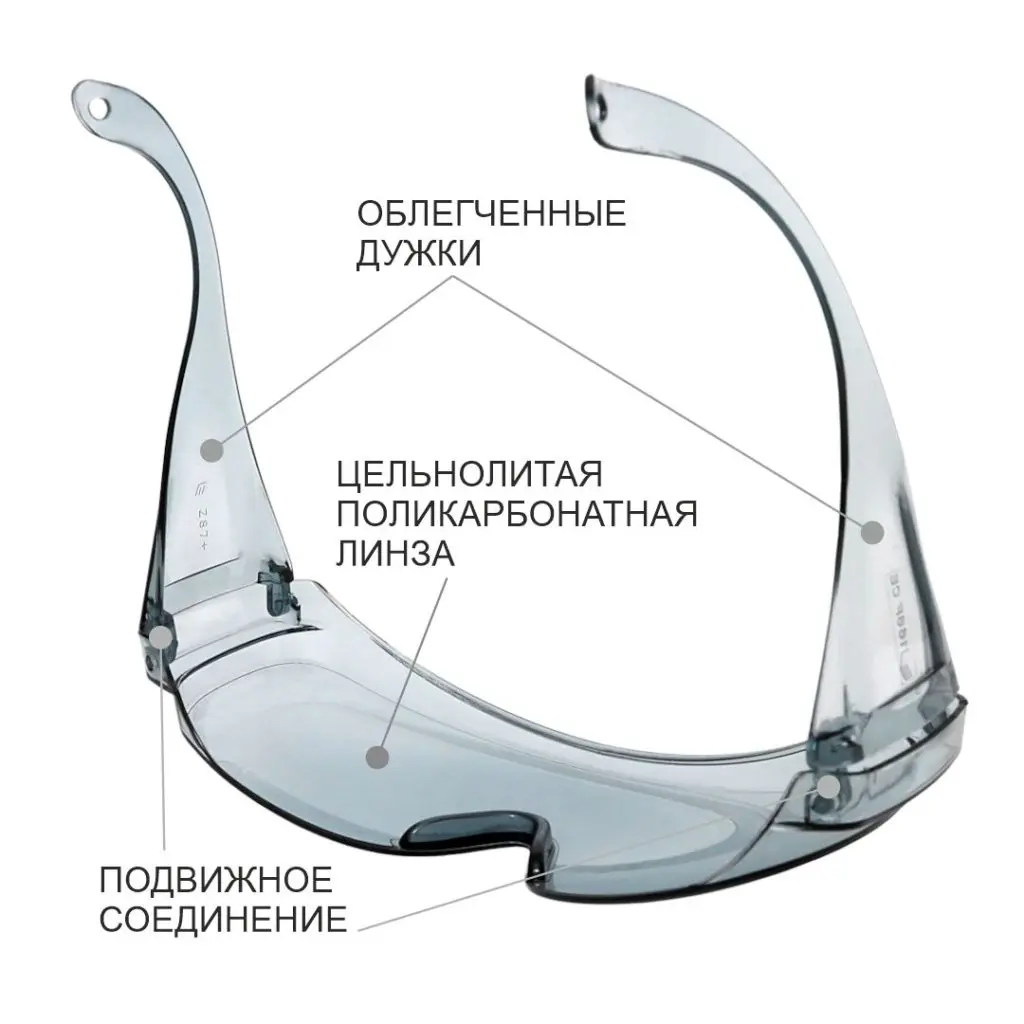 Миниатюра детальной Очки открытые цв.желтый 305KN 2